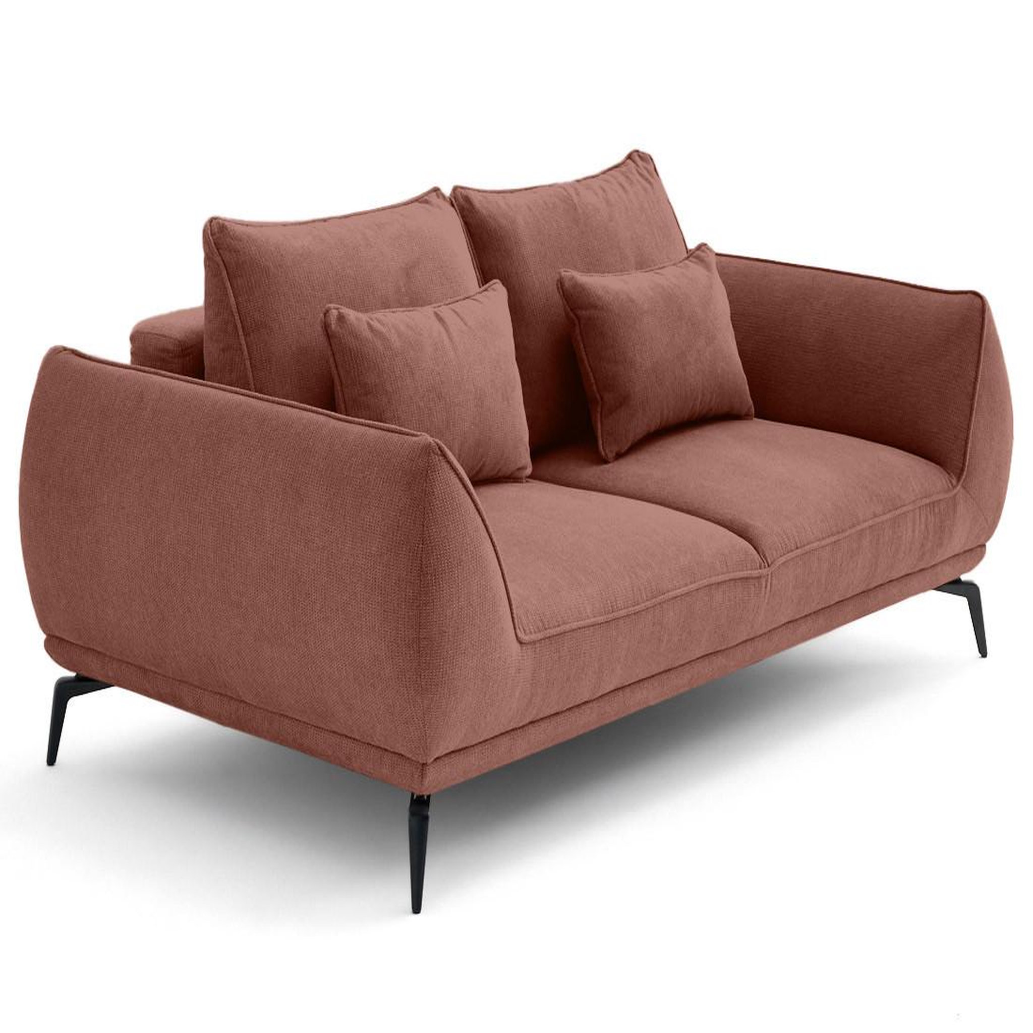 Voir la diapositive 3 : LISA DESIGN Arica - canapé droit 2 places en tissu texturé