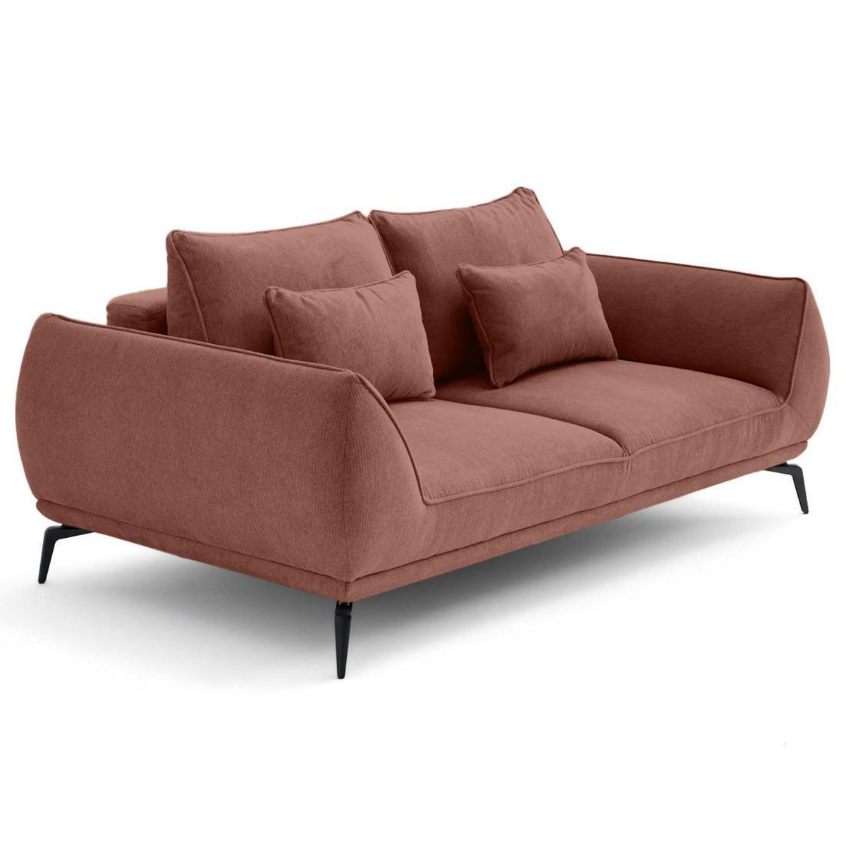 LISA DESIGN Arica - canapé droit 2 places en tissu texturé