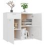 Voir la diapositive 4 : VIDAXL Buffet blanc brillant 80x36x75 cm bois d ingénierie