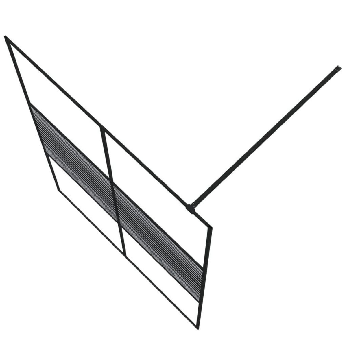 VIDAXL Paroi de douche Noir 140x195 cm Verre ESG transparent