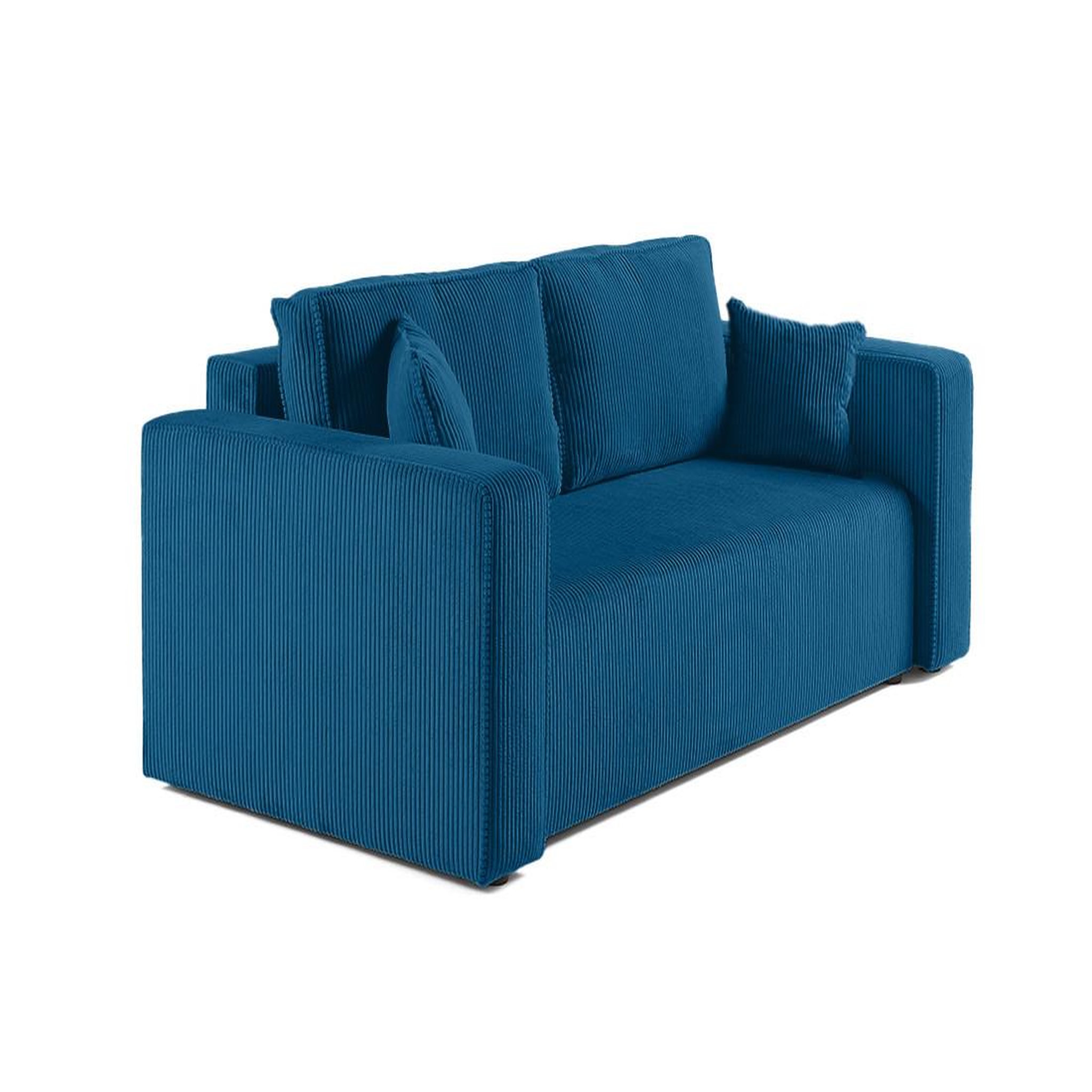 Voir la diapositive 3 : BEST MOBILIER Topaze - canapé droit 2 places - en velours côtelé