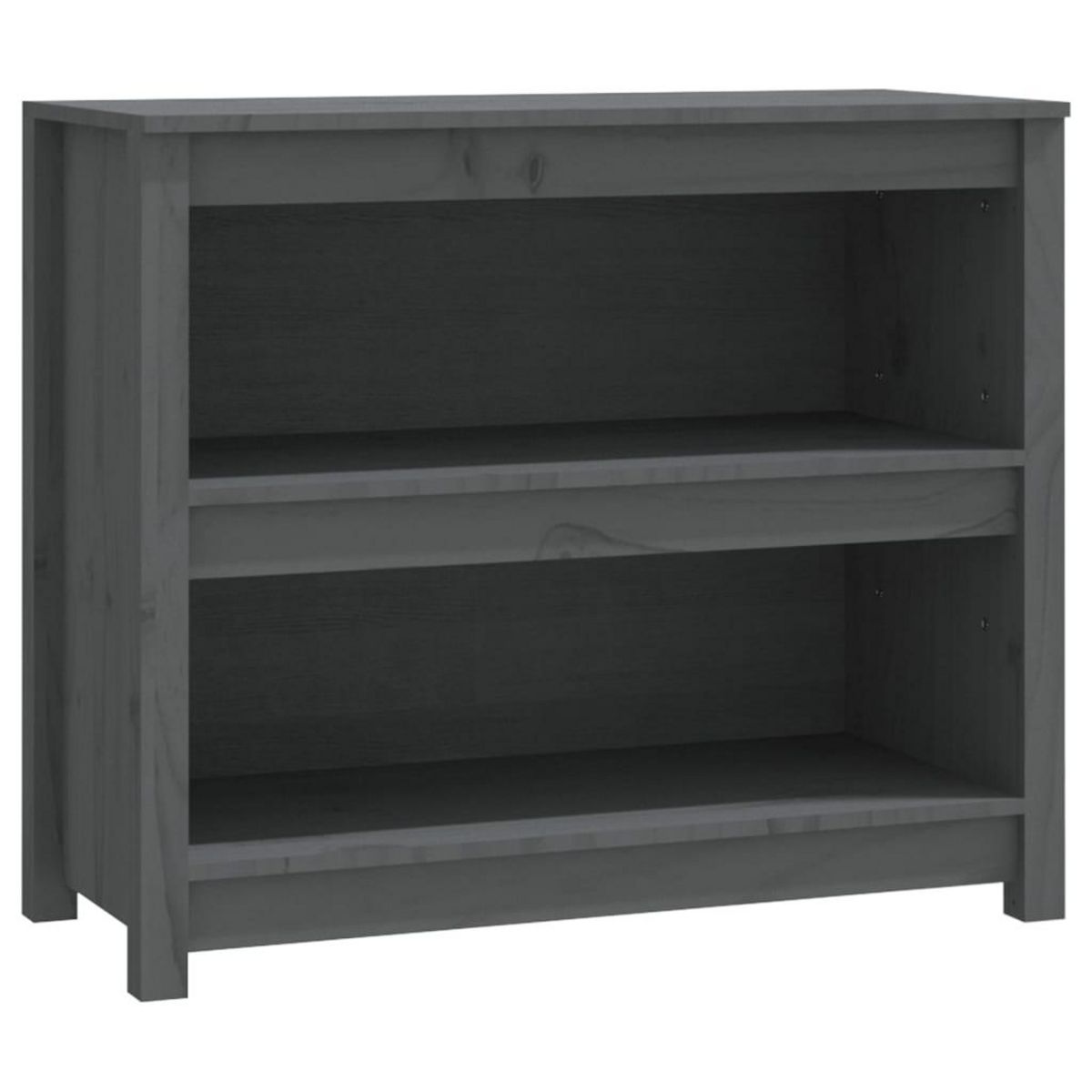 VIDAXL Bibliotheque Gris 80x35x68 cm Bois de pin massif