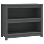 Voir la diapositive 2 : VIDAXL Bibliotheque Gris 80x35x68 cm Bois de pin massif