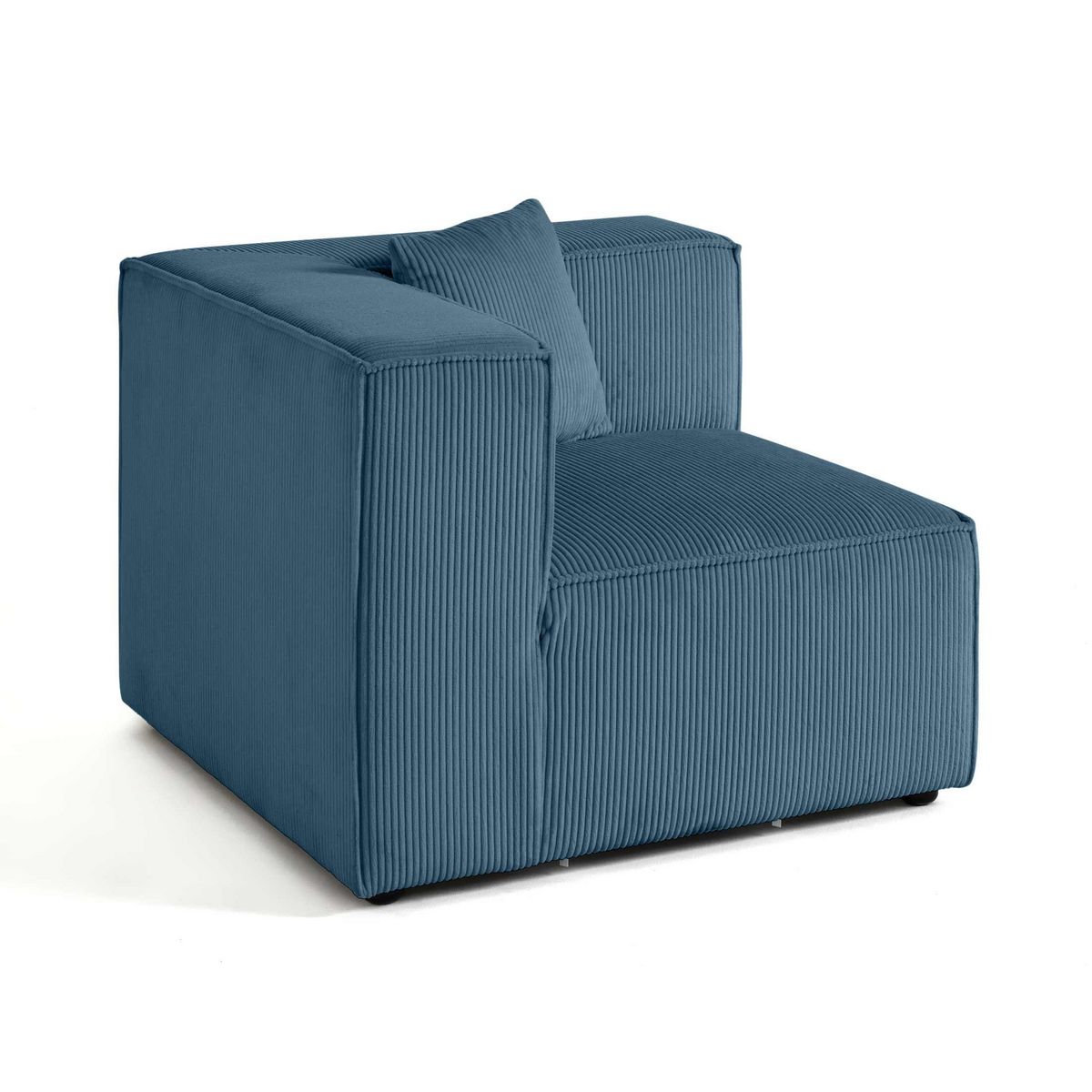 LISA DESIGN Arty - module d'assise d'angle réversible - en velours côtelé