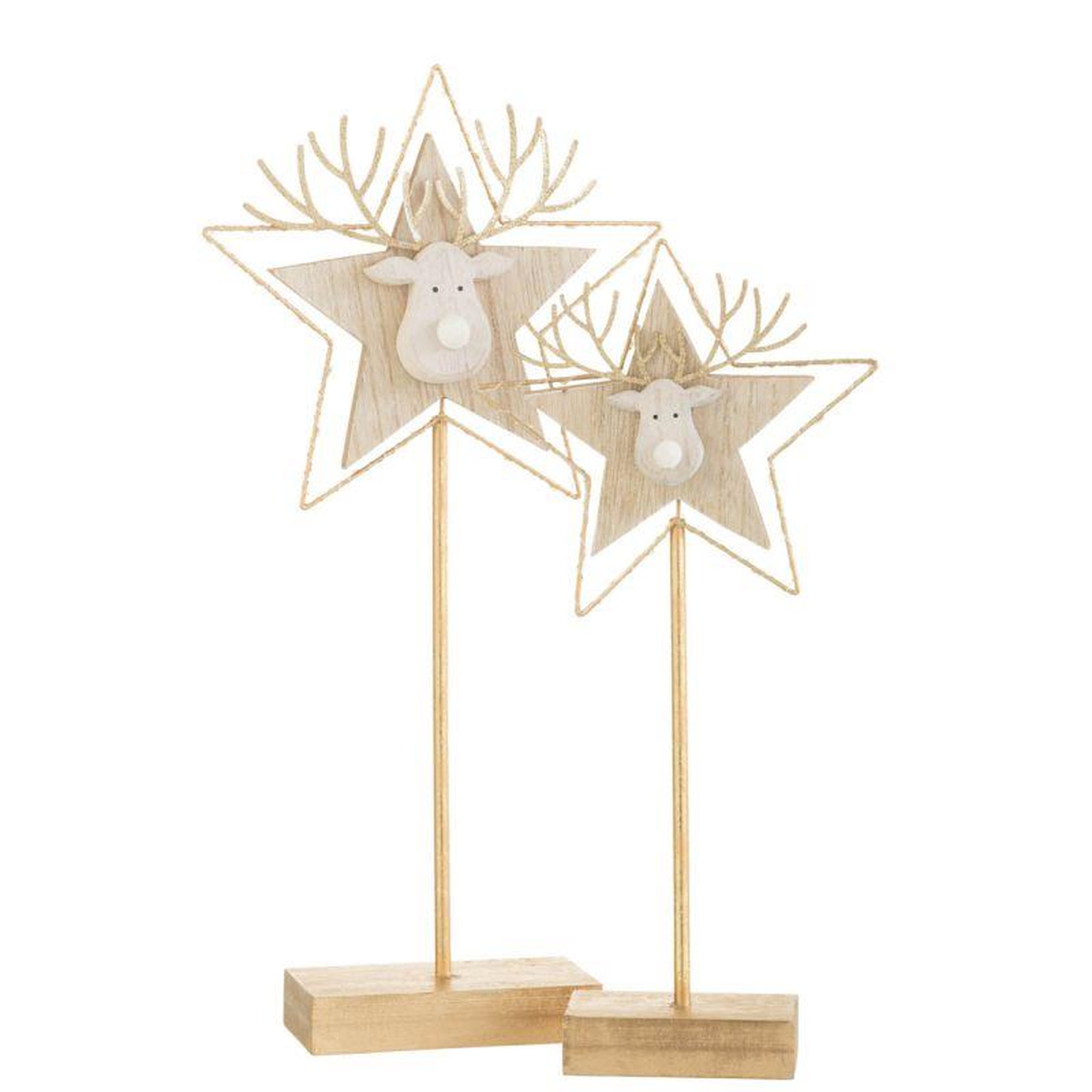 Voir la diapositive 4 : Paris Prix Décoration de Noël à LED  Renne Étoilé  43cm Or