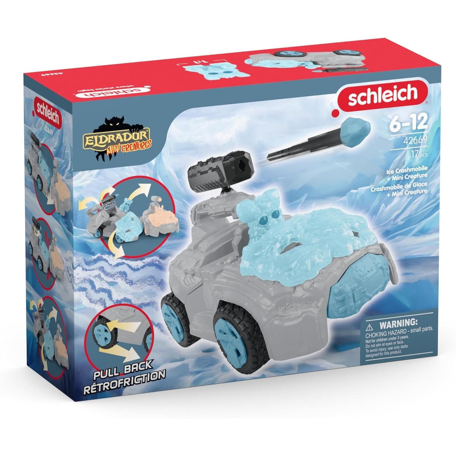 SCHLEICH 42669 ELDRADOR CREATURES Crashmobile de Glace avec Mini Creature Coffret voiture avec figurine fantastique - vue 6