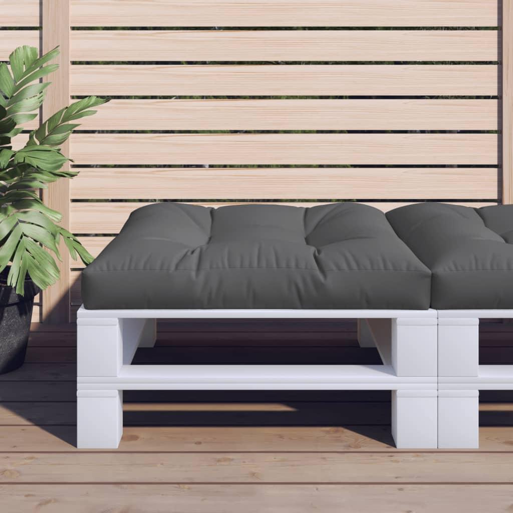 VIDAXL Coussin de palette anthracite 70x70x12 cm tissu
