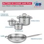 Voir la diapositive 2 : ELO Set de 1 Poêle de cuisson 32 cm et 3 faitouts 12, 14 et 20 cm Elo Profi Citrin
