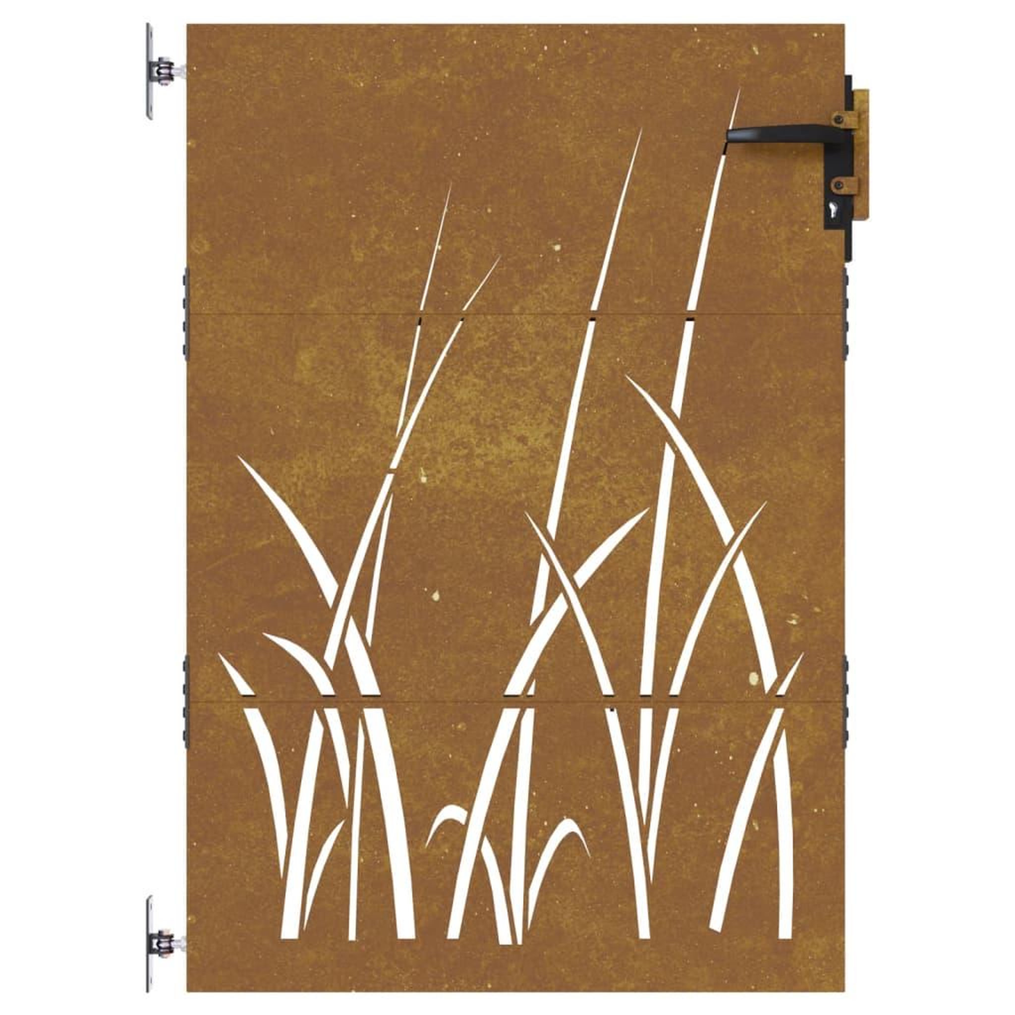 Voir la diapositive 4 : VIDAXL Portail de jardin 85x125 cm acier corten conception d'herbe