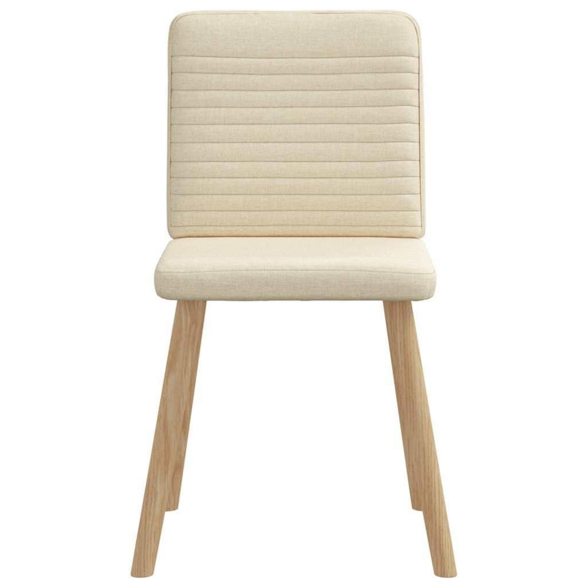 VIDAXL Chaises a manger lot de 2 creme tissu