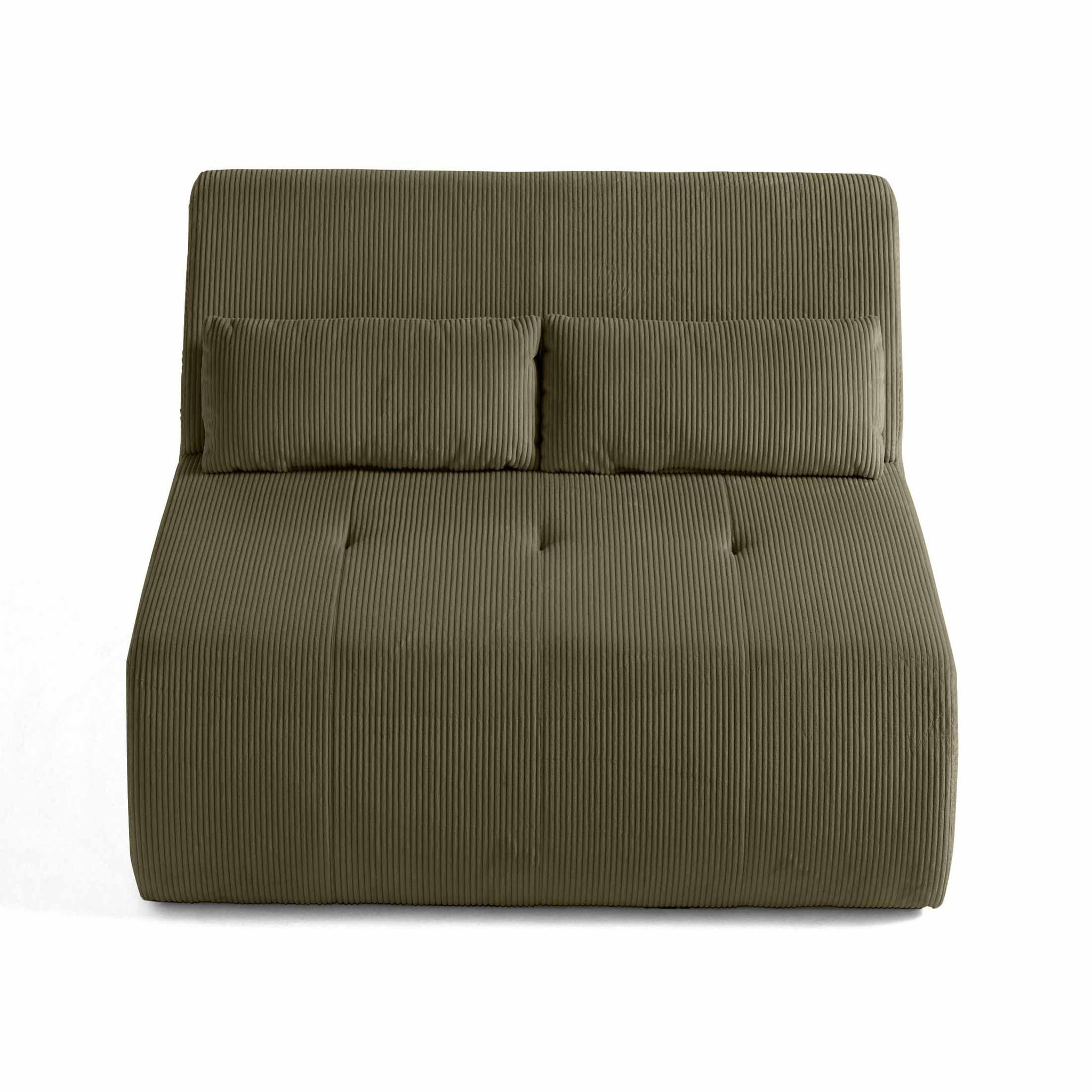 Voir la diapositive 6 : LISA DESIGN Onyx - canapé droit 2 places - en velours côtelé