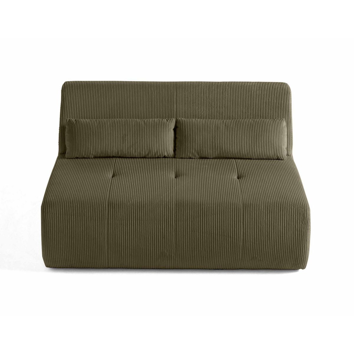 LISA DESIGN Onyx - canapé droit 2 places - en velours côtelé