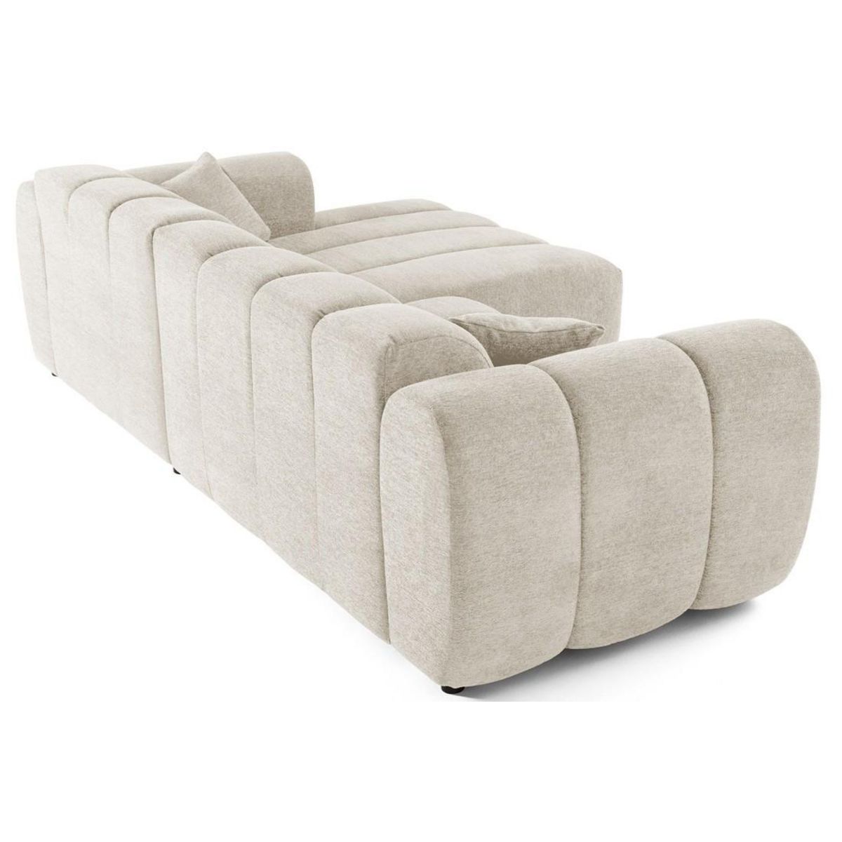 LISA DESIGN Curtis - canapé d'angle droit 4 places en tissu texturé