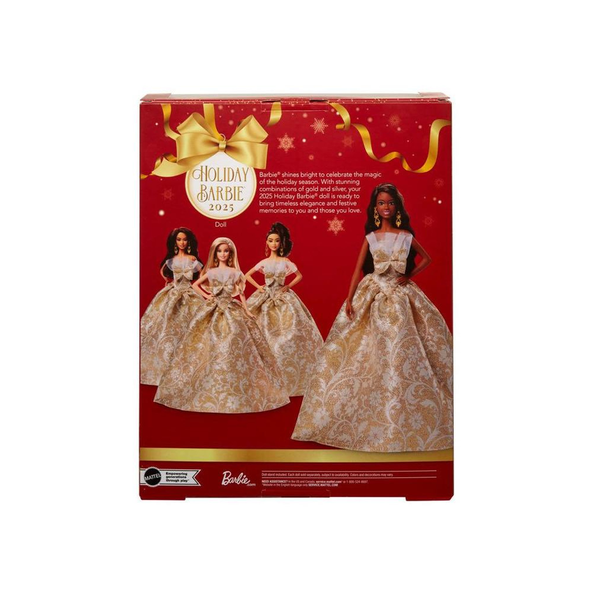 Voir la diapositive 6 : BARBIE Barbie - Poupée Joyeux Noël - Poupée brune - JBH96
