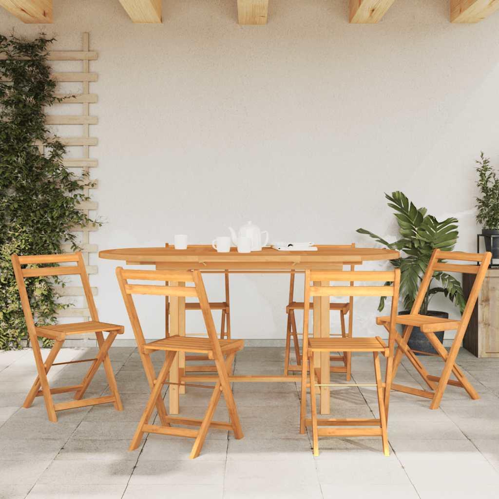 Voir la diapositive 3 : VIDAXL Table extensible de jardin 110-160x80x75 cm bois de teck solide