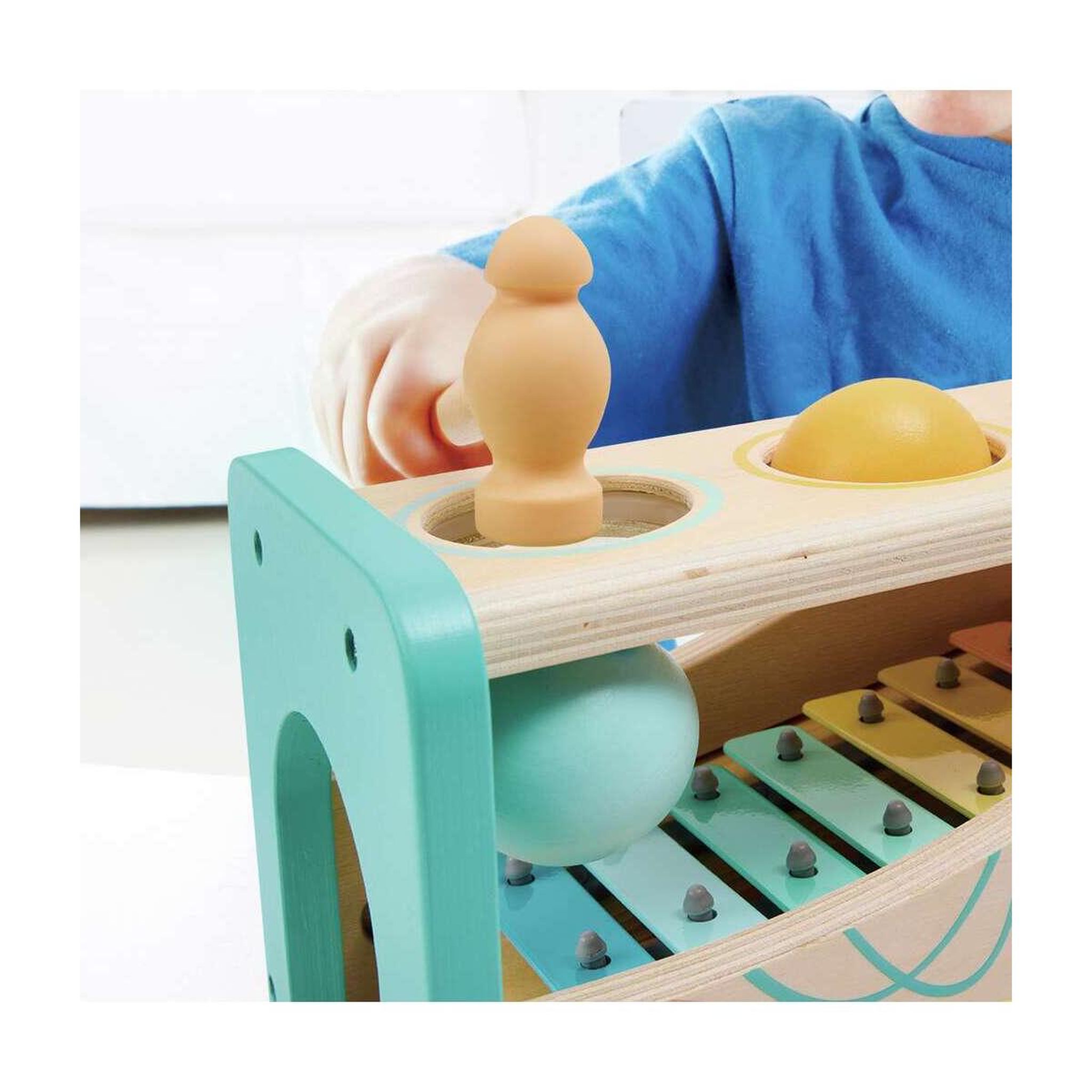 Voir la diapositive 3 : Hape Banc a marteler en bois - Jungle