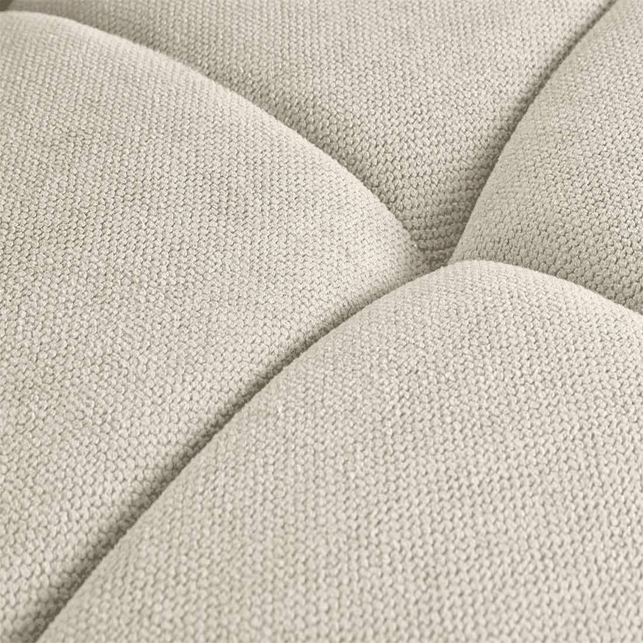 Voir la diapositive 6 : BEST MOBILIER Ray - canapé droit 4 places avec double méridienne - assise profonde - en tissu texturé