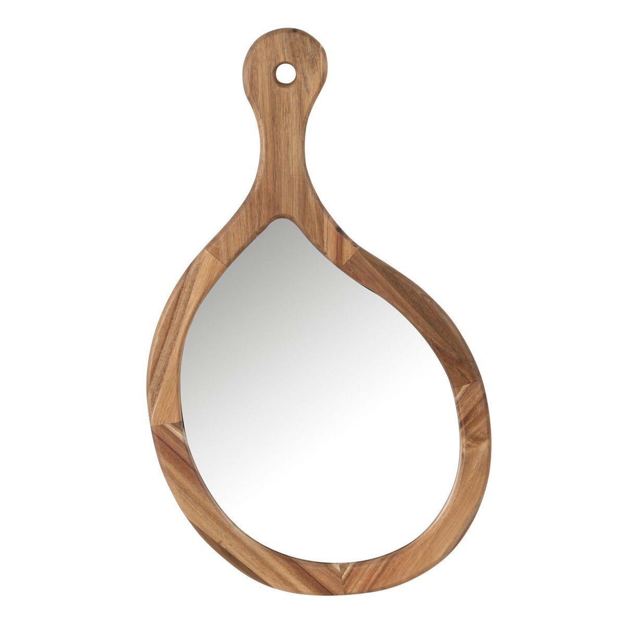 J-LINE Miroir Mural en Bois  Palette  72cm Naturel