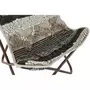 MARKET24 Chaise de jardin DKD Home Decor Noir Marron Coton Fer (74 x 65 x 90 cm)