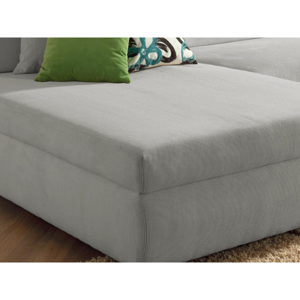 LISA DESIGN Malcom - canapé panoramique d'angle droit - en velours côtelé