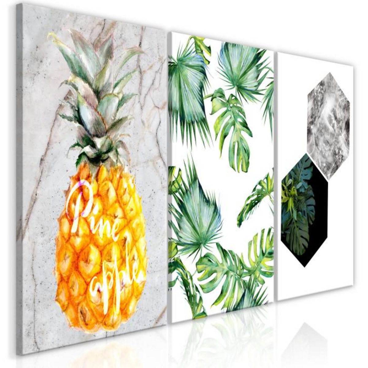 Paris Prix Tableau Imprimé  Hot Tropics 3 Panneaux  60x120cm