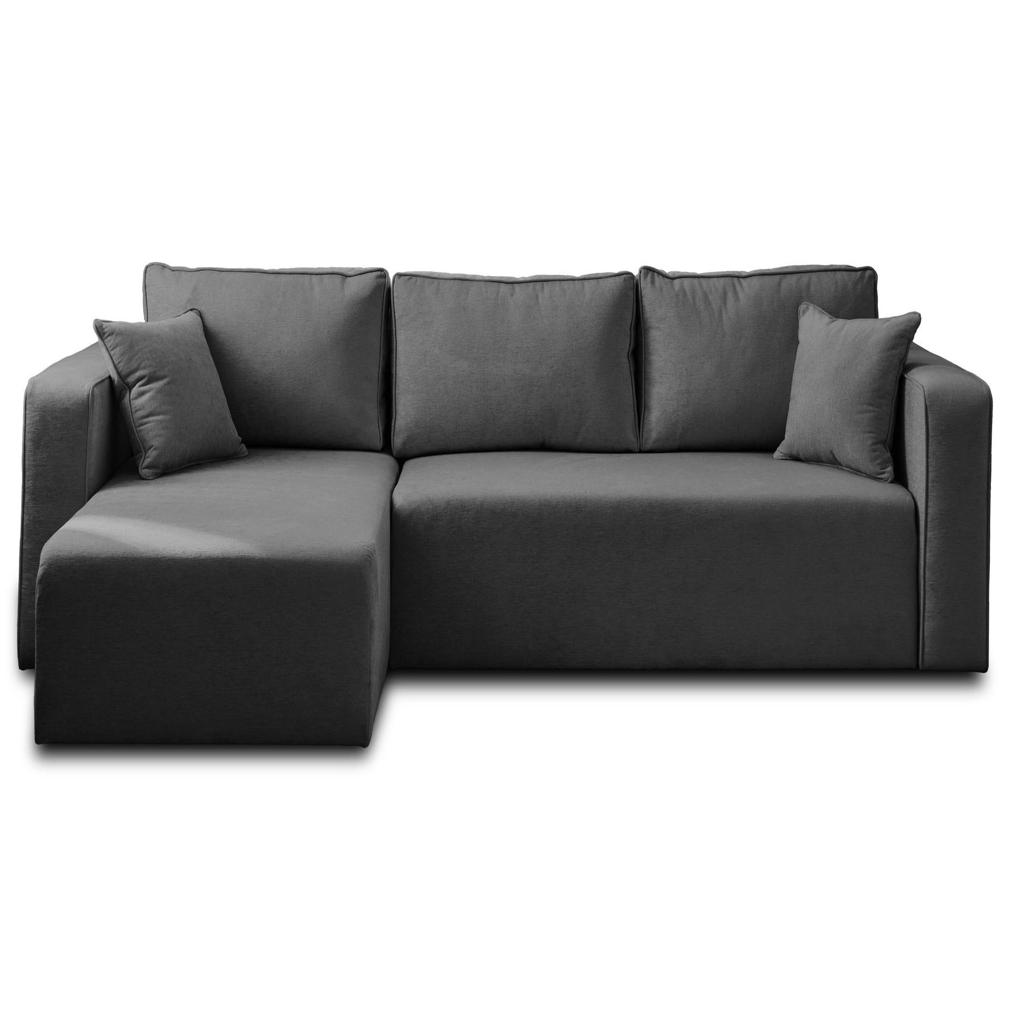 Voir la diapositive 1 : BEST MOBILIER Topaze - canapé d'angle réversible - 4 places - convertible avec coffre - en tissu
