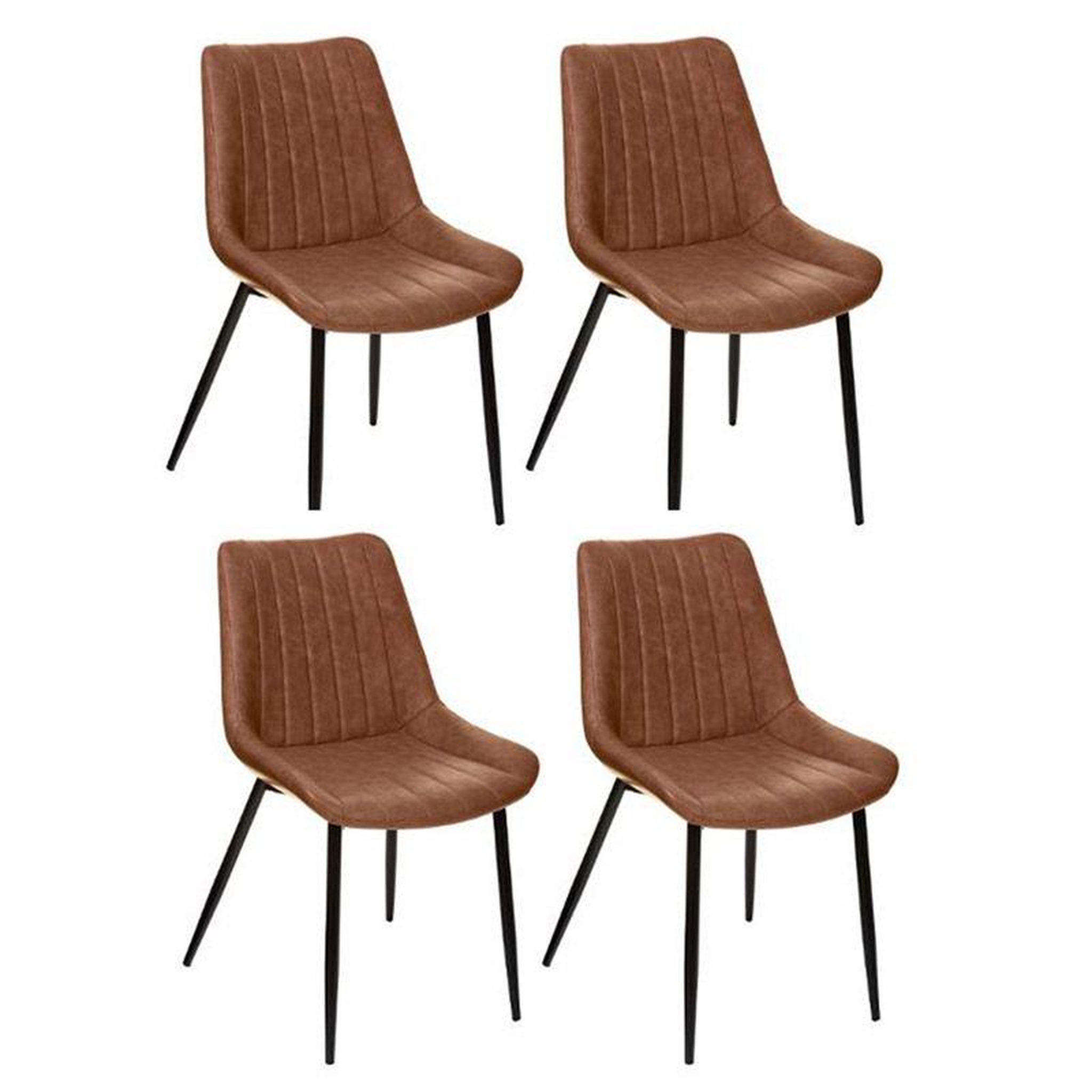 Voir la diapositive 1 :  Lot de 4 Chaises Design  Olwen  81cm Naturel