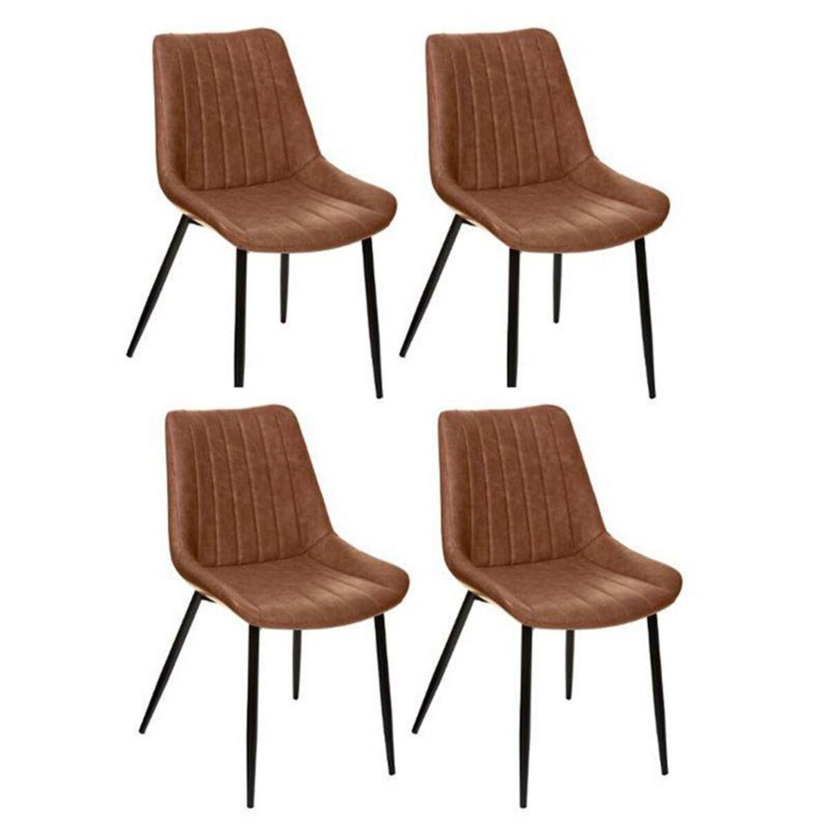  Lot de 4 Chaises Design  Olwen  81cm Naturel
