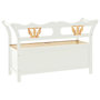 Voir la diapositive 5 : VIDAXL Banc Blanc 107x45x75,5 cm Bois de sapin solide