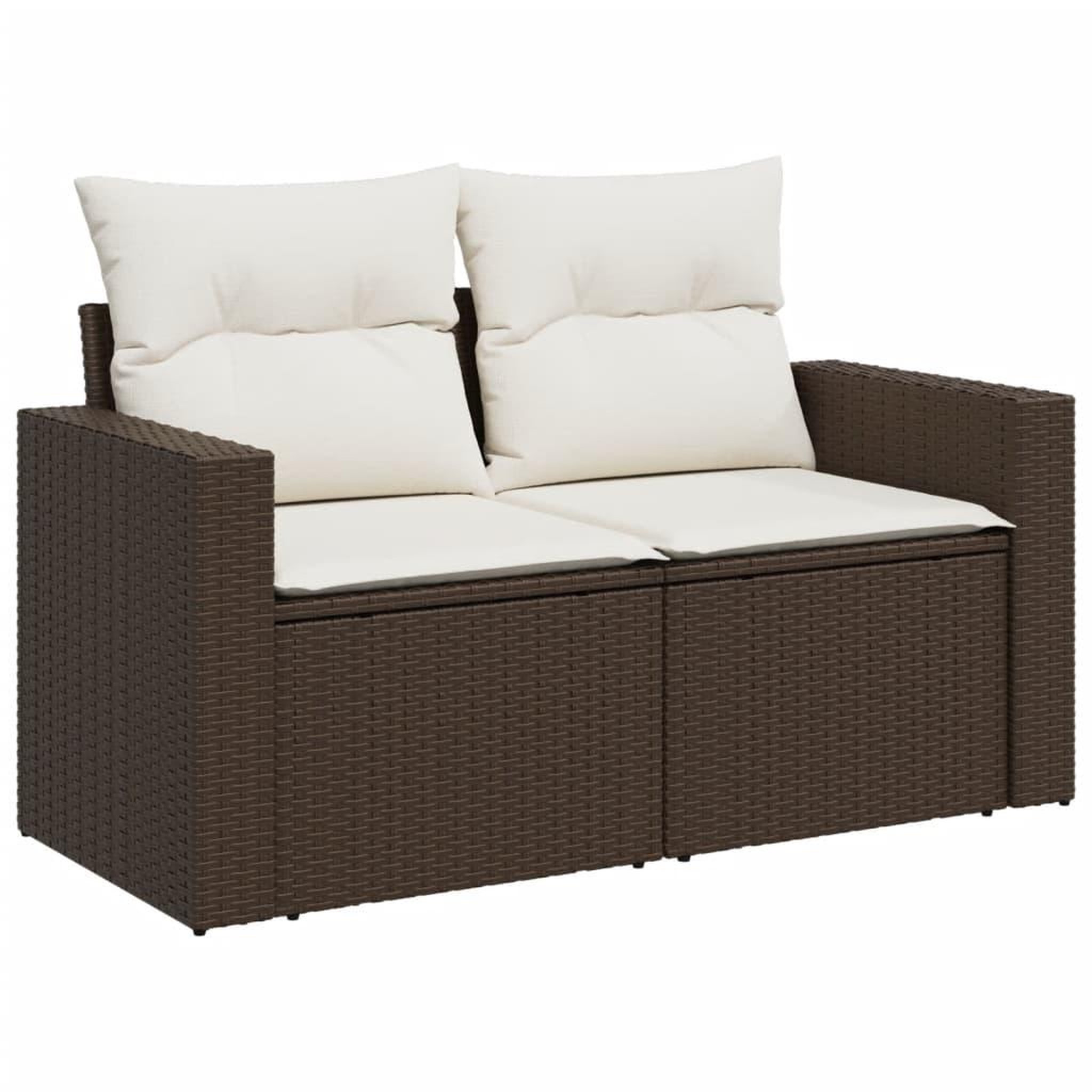 Voir la diapositive 5 : VIDAXL Salon de jardin 10 pcs avec coussins marron resine tressee