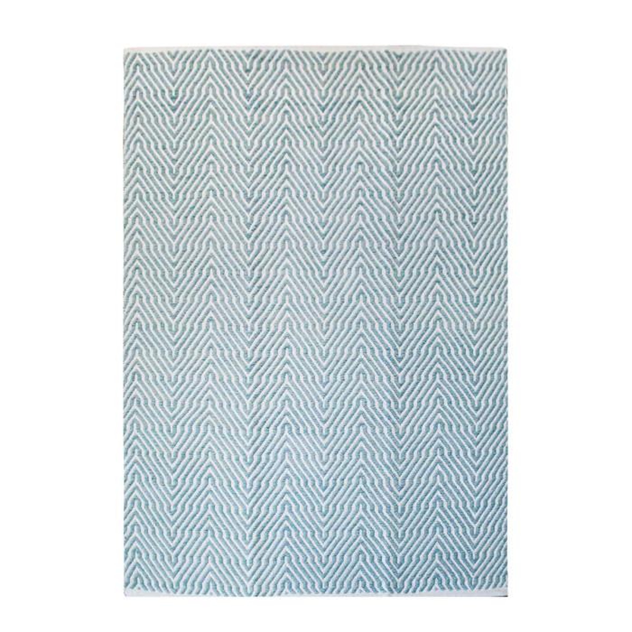 Paris Prix Tapis Rayé Fait Main  Aperitif  Turquoise. Coloris disponibles : Bleu