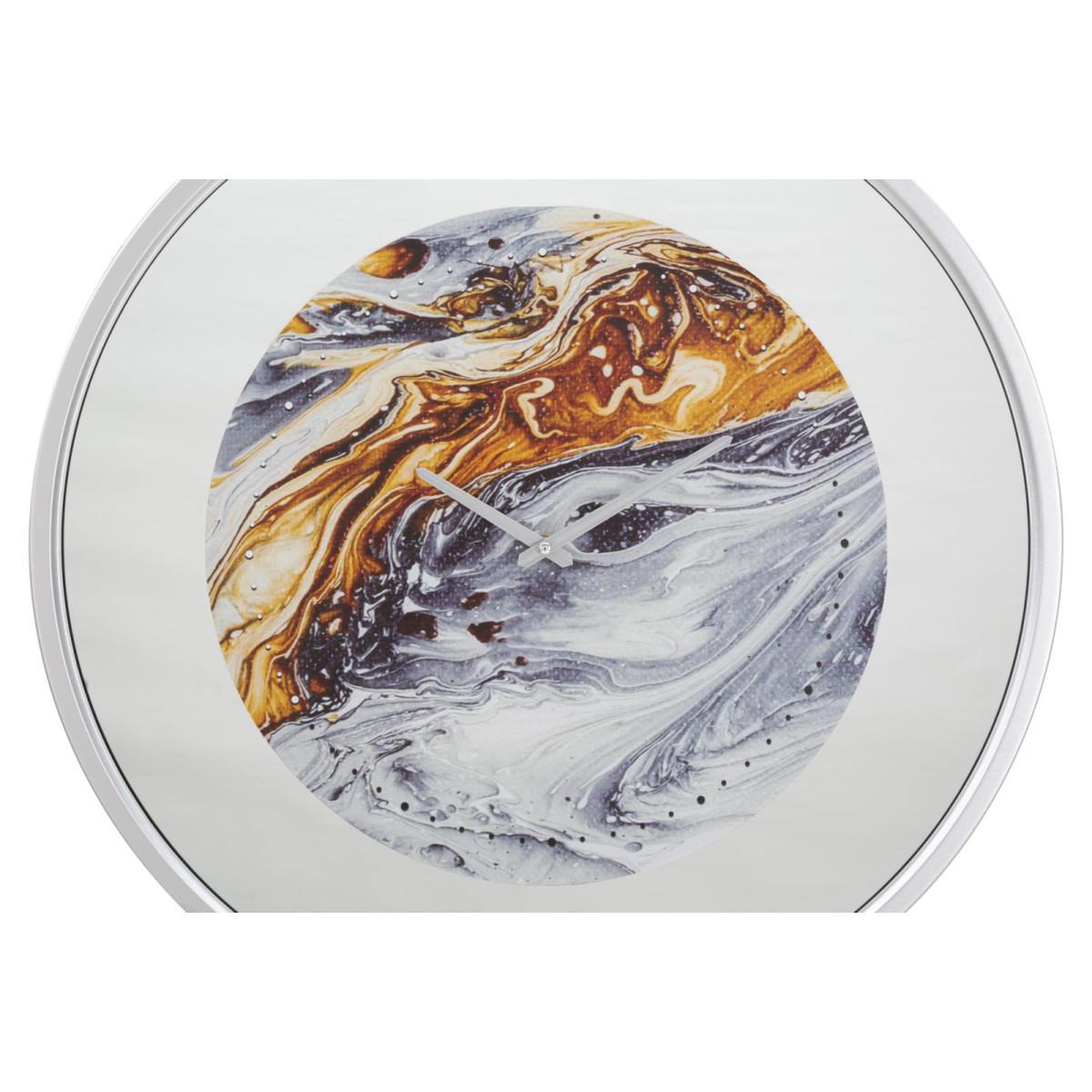 Voir la diapositive 2 : Paris Prix Horloge murale en verre  miroir grey  60cm multicolore