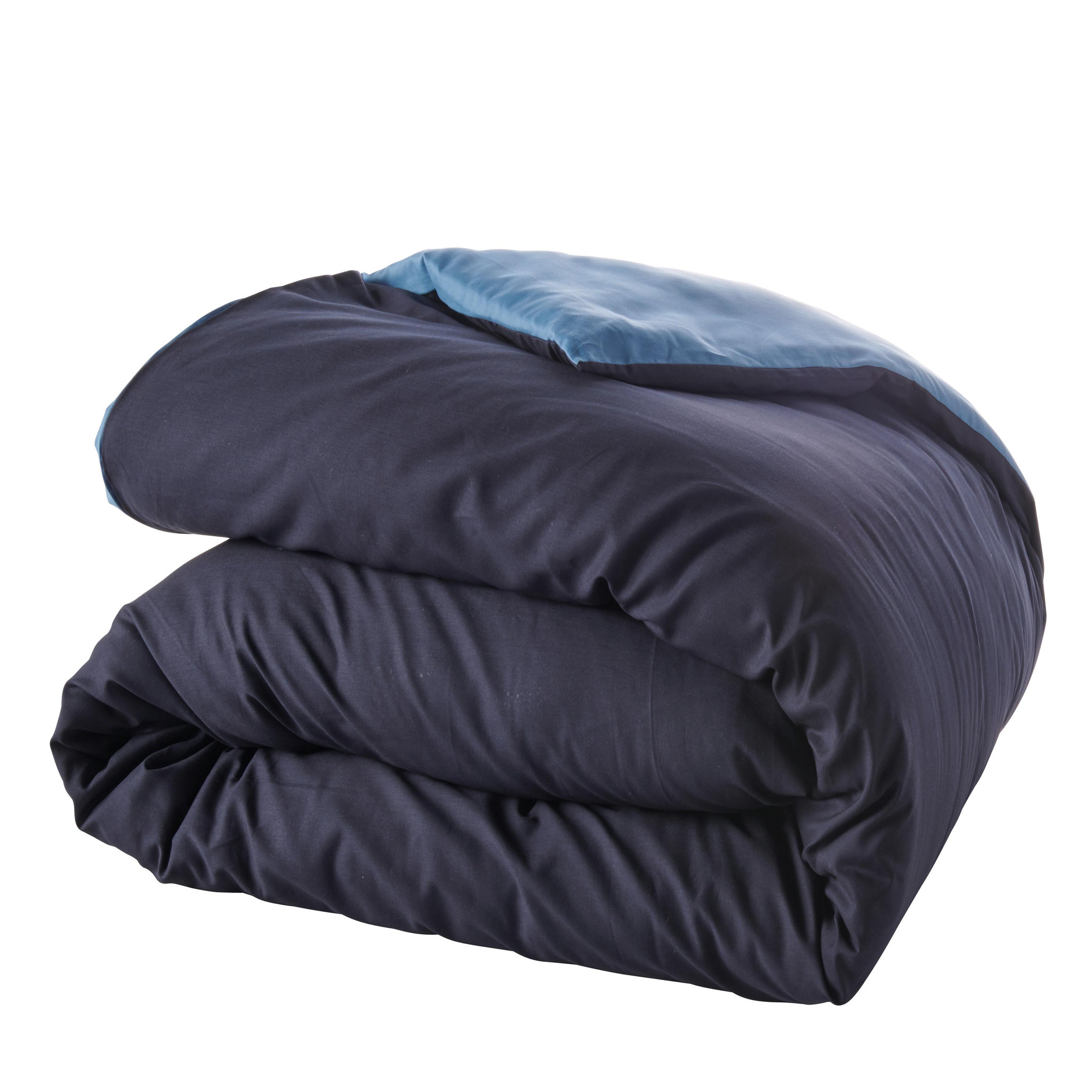Voir la diapositive 1 : ACTUEL Housse de couette bicolore en coton 57 fils