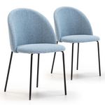 VS VENTA-STOCK Pack 2 chaises Salle à Manger tapissées Kenia Bleu, 43 cm x 47cm x 78,5 cm