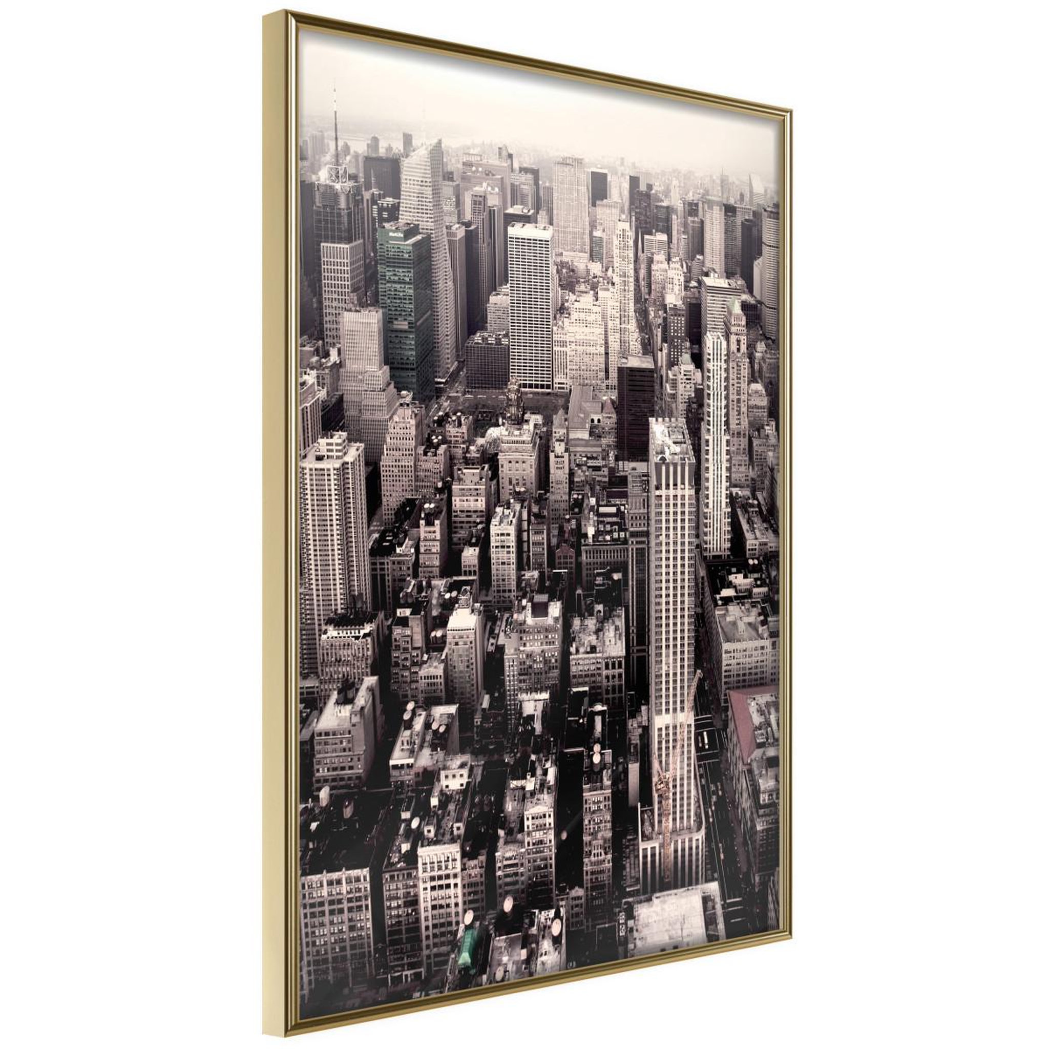 Voir la diapositive 1 : Paris Prix Affiche murale encadrée  new york from a bird's eye view