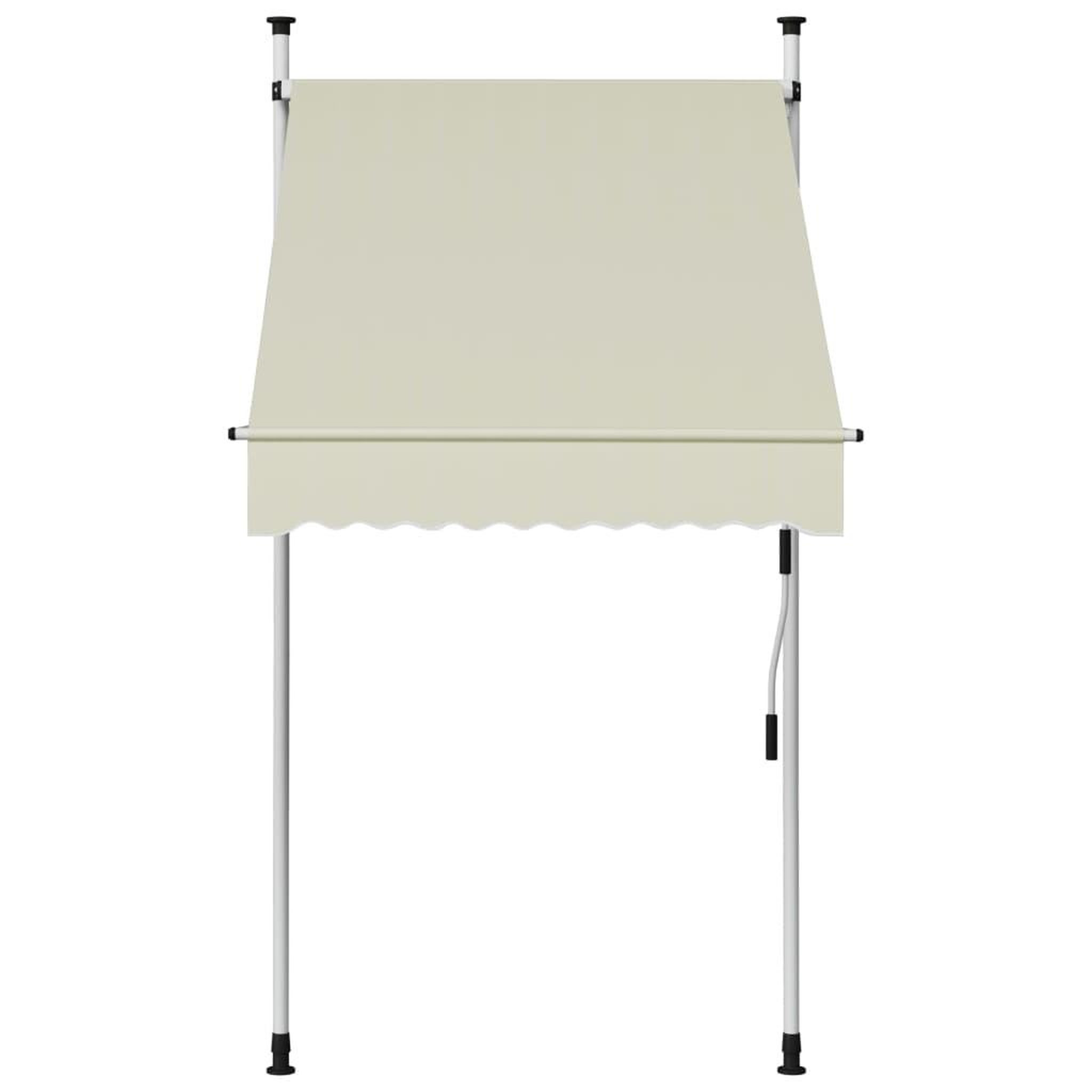 Voir la diapositive 2 : VIDAXL Auvent manuel retractable 100 cm Creme