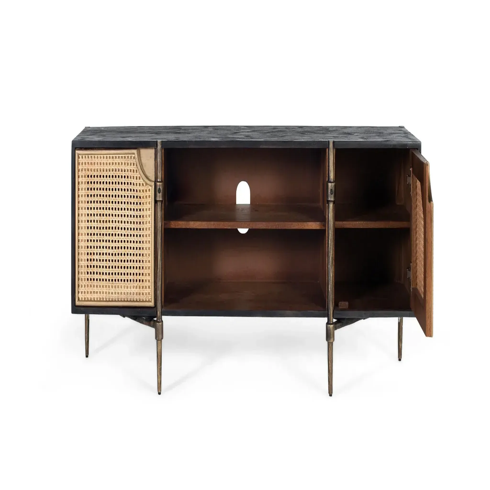 Voir la diapositive 2 : GINER Y COLOMER SL Meuble tv en bois de manguier 150 cm style contemporain artisanal