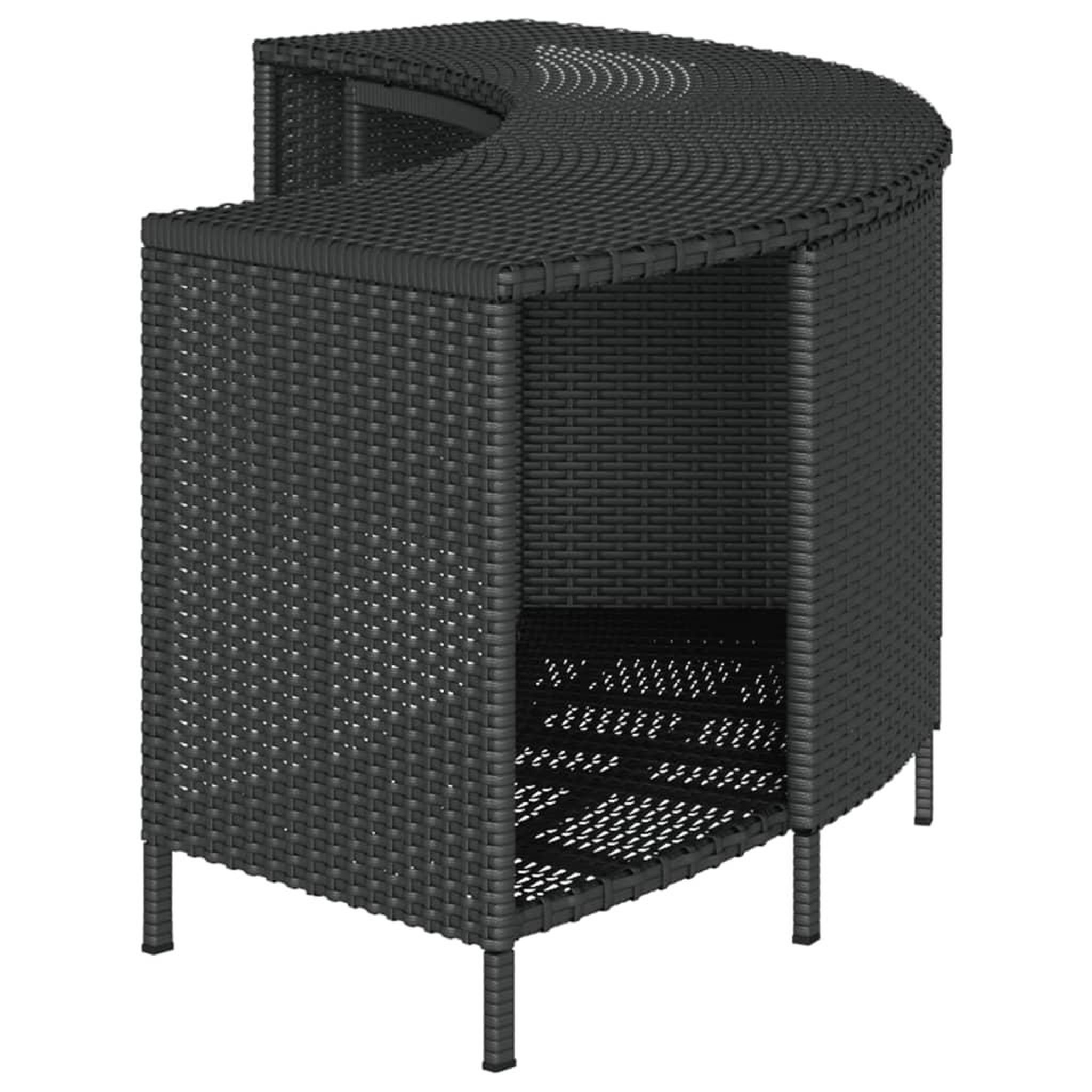 Voir la diapositive 5 : VIDAXL Etageres de rangement pour spa 2 pcs noir resine tressee