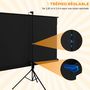 Voir la diapositive 6 : HOMCOM Écran de projection avec support trépied réglable en hauteur home-cinéma vidéo projecteur format 16:9 4K HD 84 pouces noir