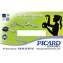 PICARD Mécanisme 3 points TRIDENT KABA droite tirage or PICARD SERRURES 7000S0001