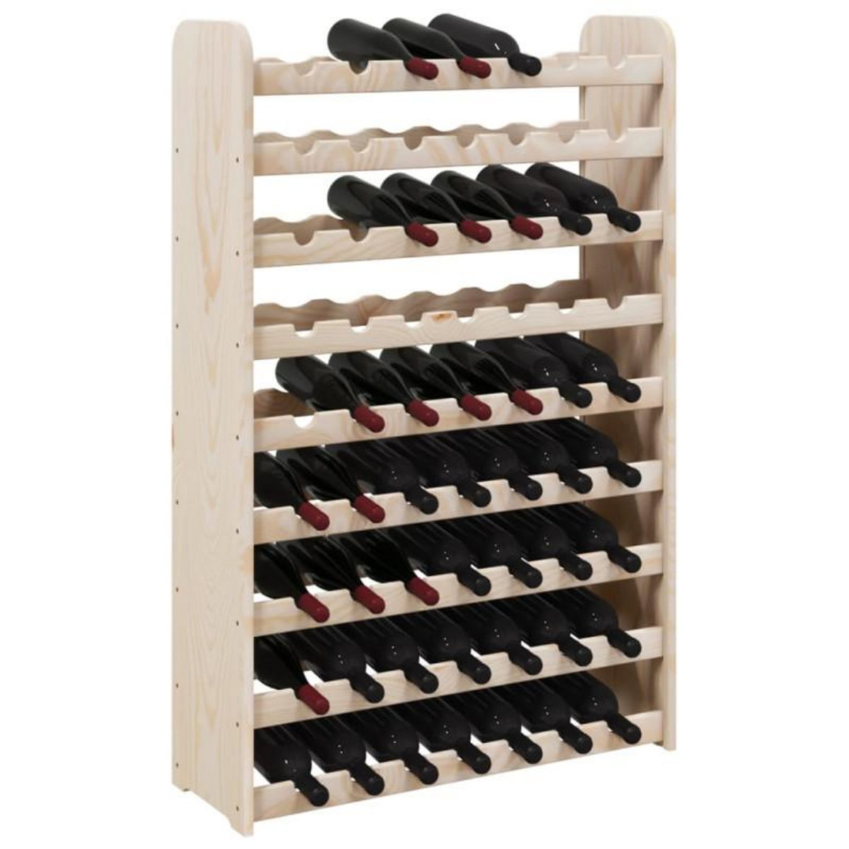 VIDAXL Casier à vin 72,5x25x111,5 cm Bois de pin massif