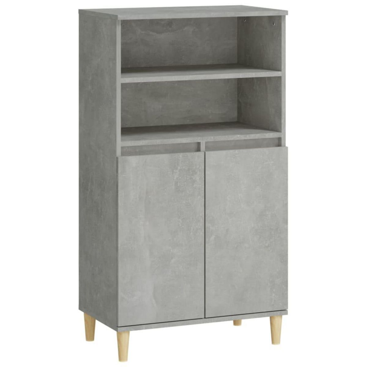 VIDAXL Buffet haut Gris beton 60x36x110 cm Bois d'ingenierie