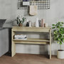 Voir la diapositive 1 : VIDAXL Table console chene sonoma 102x30x80 cm bois d'ingenierie