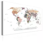 paris prix tableau imprimé world map : where today?