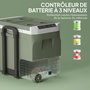 Voir la diapositive 6 : OUTSUNNY Glacière électrique portable 40L modes ECO/MAX -20°C-20°C poignée télescopique alimentation AC/DC vert