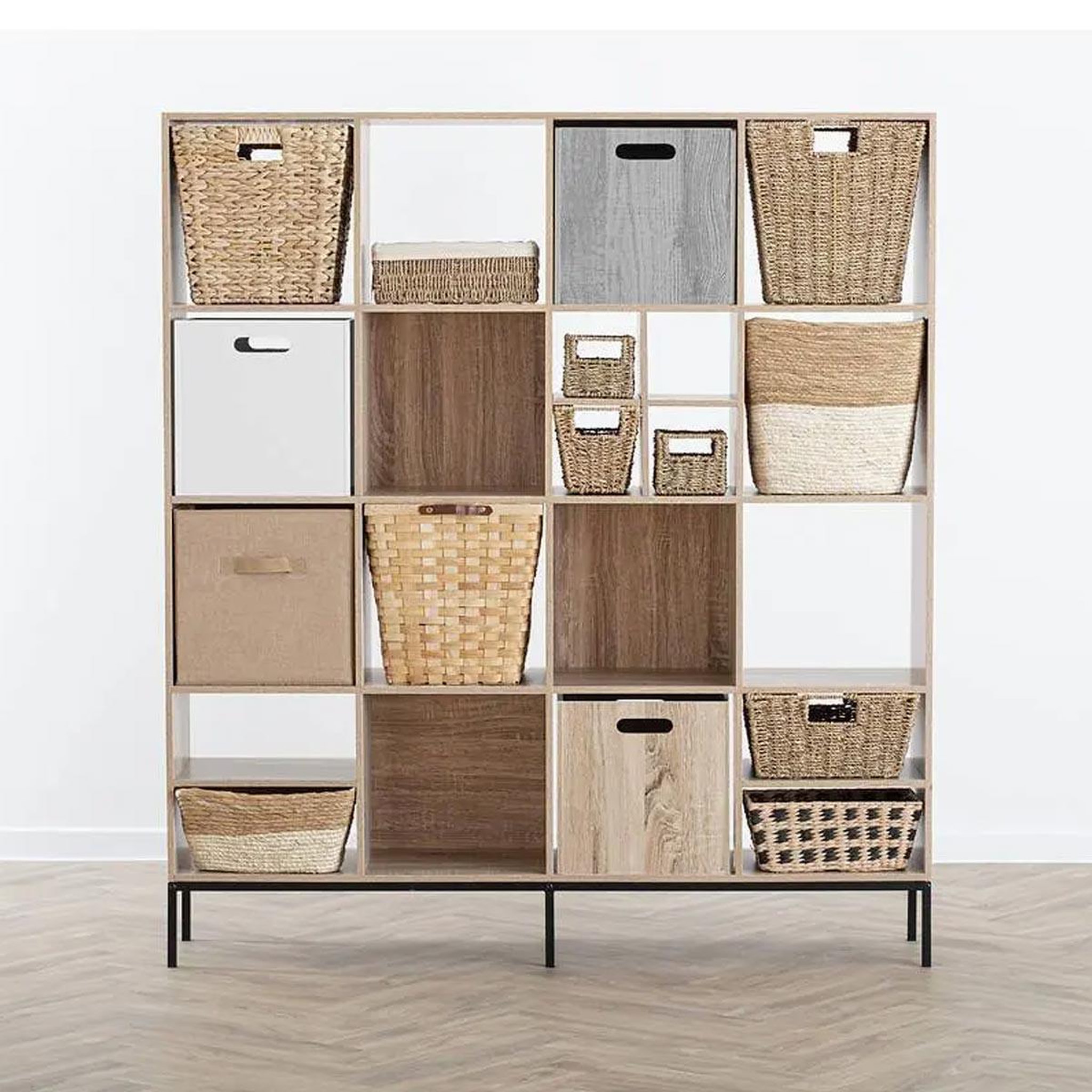 Voir la diapositive 3 : FIVE Boîte de rangement en bois  mix n'modul  31x31cm blanc