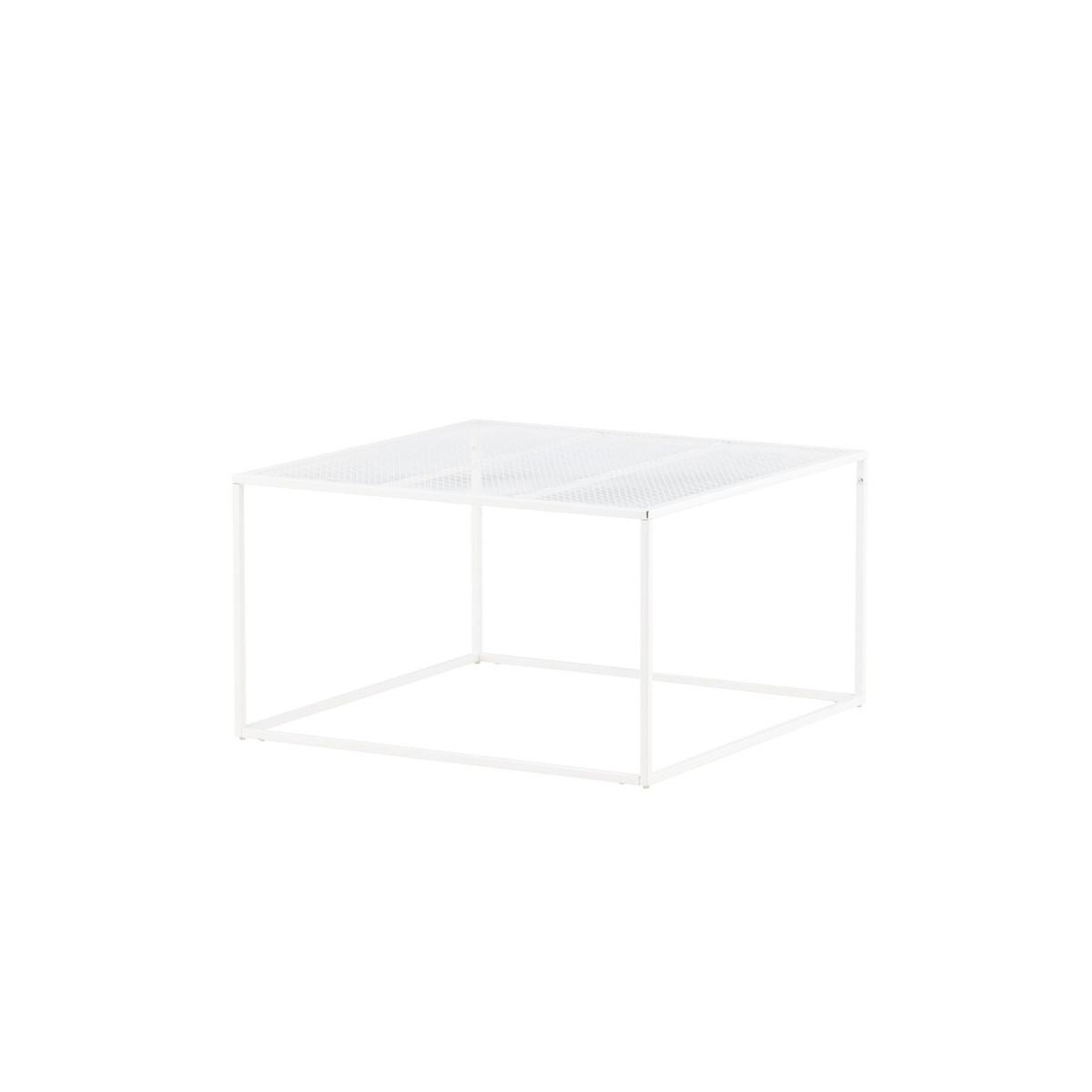 Voir la diapositive 3 : Paris Prix Table basse en métal  netz  80cm blanc