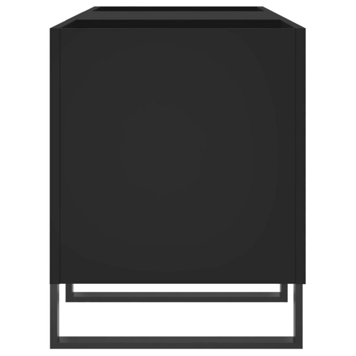 VIDAXL Armoire a disques noir 121x38x48 cm bois d'ingenierie