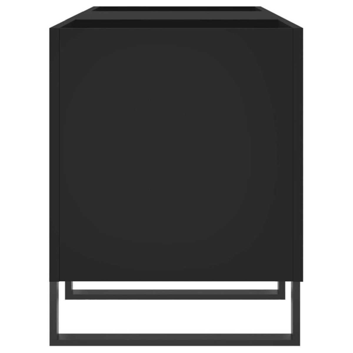 VIDAXL Armoire a disques noir 121x38x48 cm bois d'ingenierie