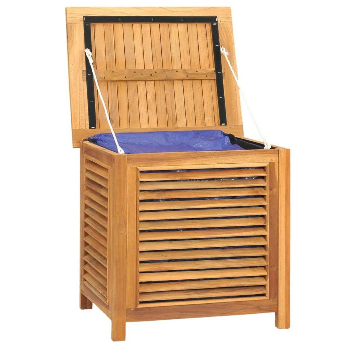 VIDAXL Boîte de rangement de jardin et sac 60x50x58cm bois massif teck